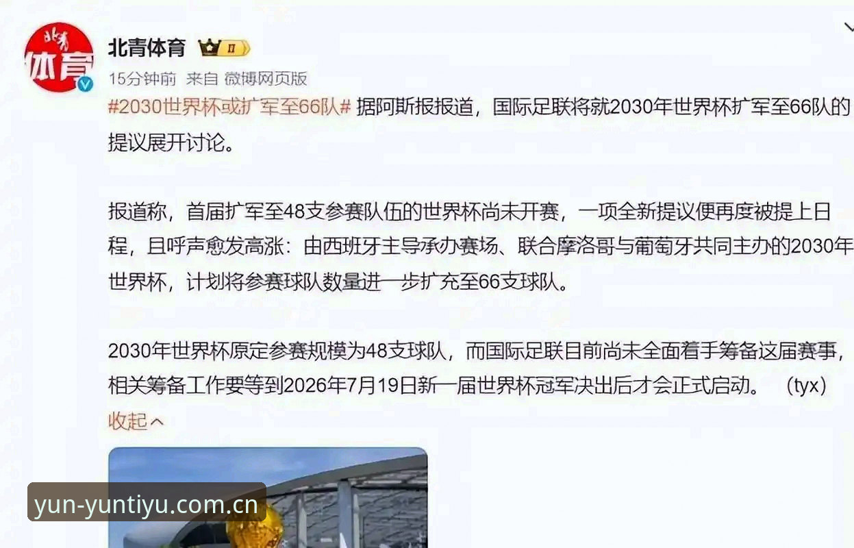 云体育官网 深度揭秘:世界杯扩军至66队的幕后推手与国足新契机